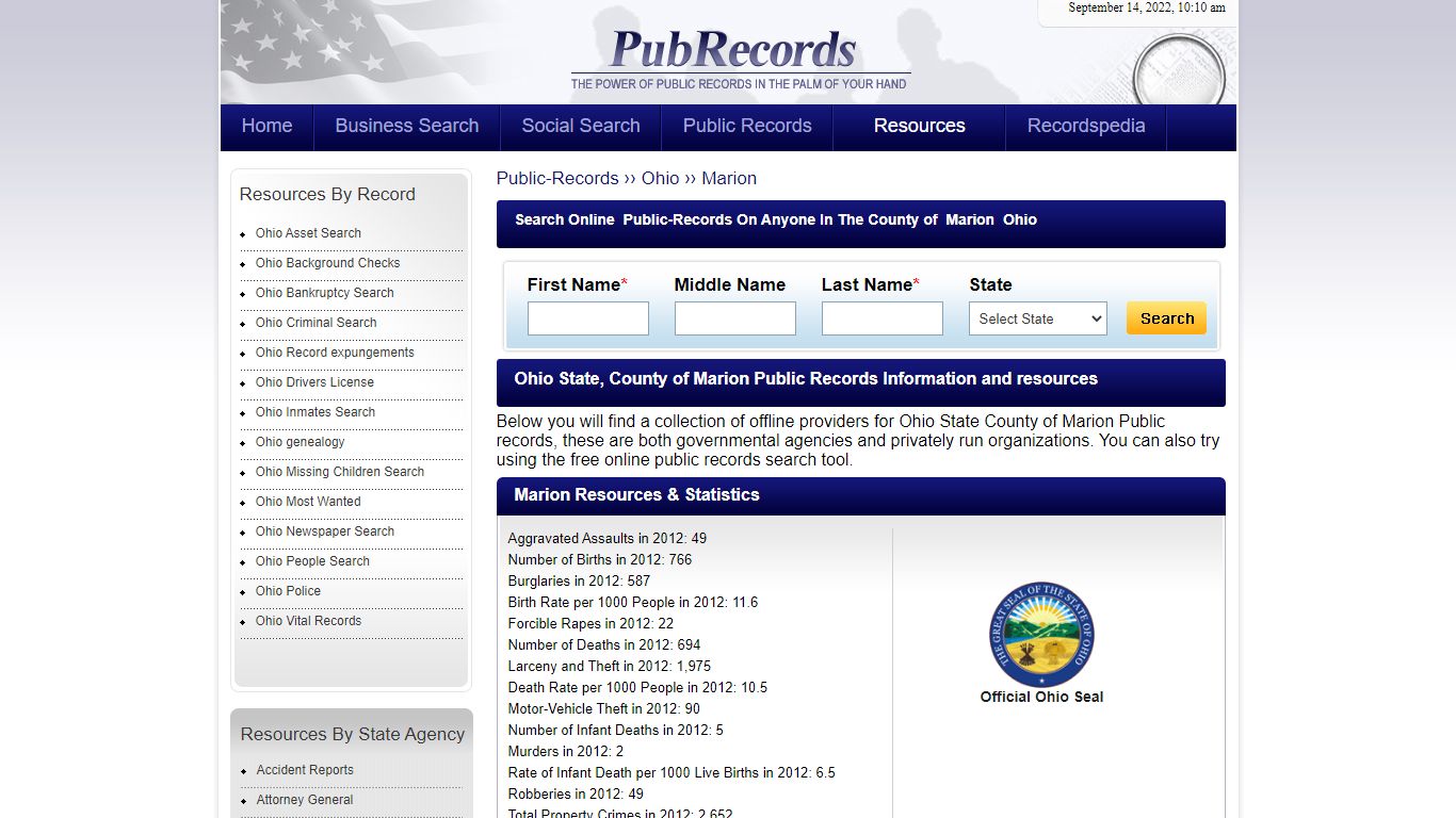 Marion County, Ohio Public Records